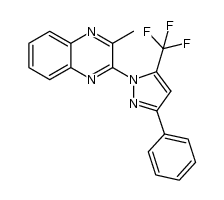 1-(3-methylquinoxalin-2-yl)-3-phenyl-5-trifluoromethylpyrazole Structure