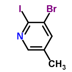 3-Bromo-2-iodo-5-methylpyridine structure