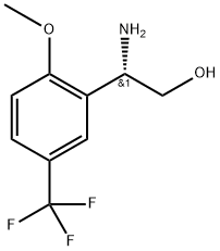 (S)-2-氨基-2-(2-甲氧基-5-(三氟甲基)苯基)乙醇结构式