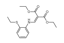 2-[(2-ethylsulfanylphenylamino)methylene]malonic acid diethyl ester结构式