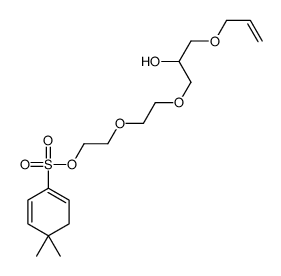 2-[2-(2-hydroxy-3-prop-2-enoxypropoxy)ethoxy]ethyl 4,4-dimethylcyclohexa-1,5-diene-1-sulfonate结构式