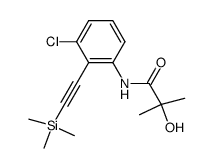 N-(3-chloro-2-(2-(trimethylsilyl)ethynyl)phenyl)-2-hydroxy-2-methylpropanamide结构式