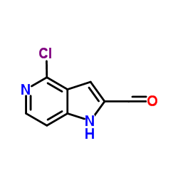 4-氯-1H-吡咯并[3,2-c]吡啶-2-甲醛结构式