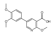 5-(3,4-dimethoxyphenyl)-2-methoxypyridine-3-carboxylic acid结构式