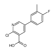 2-chloro-5-(4-fluoro-3-methylphenyl)pyridine-3-carboxylic acid Structure