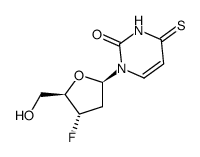 4-thio-3'-fluoro-2',3'-dideoxyuridine结构式