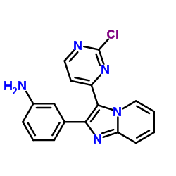 3-[3-(2-Chloro-4-pyrimidinyl)imidazo[1,2-a]pyridin-2-yl]aniline结构式