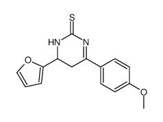 6-(furan-2-yl)-4-(4-methoxyphenyl)-5,6-dihydro-1H-pyrimidine-2-thione结构式