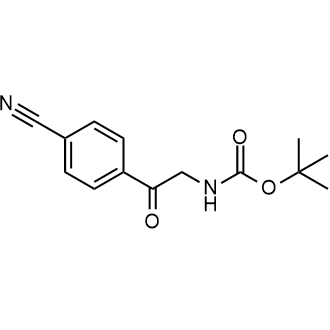 (2-(4-氰基苯基)-2-氧乙基)氨基甲酸叔丁酯结构式