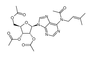 N6-acetyl-N6-isopentenyl-2',3',5'-tri-O-acetyladenosine结构式