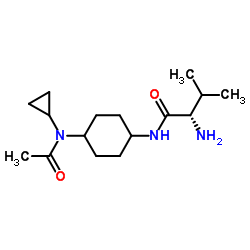 N-{4-[Acetyl(cyclopropyl)amino]cyclohexyl}-L-valinamide结构式