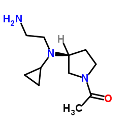 1-{(3S)-3-[(2-Aminoethyl)(cyclopropyl)amino]-1-pyrrolidinyl}ethanone结构式