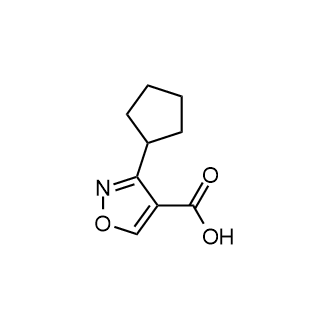 3-Cyclopentylisoxazole-4-carboxylic acid structure