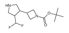 tert-butyl 3-(4-(difluoromethyl)pyrrolidin-3-yl)azetidine-1-carboxylate Structure