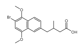 4-(6-bromo-5,8-dimethoxynaphthalen-2-yl)-3-methylbutanoic acid结构式