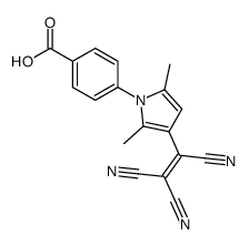4-[2,5-dimethyl-3-(1,2,2-tricyanoethenyl)pyrrol-1-yl]benzoic acid Structure