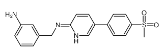 N-[(3-aminophenyl)methyl]-5-(4-methylsulfonylphenyl)pyridin-2-amine结构式