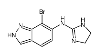 7-bromo-N-(2-imidazolidinylidene)-1H-indazol-6-amine结构式
