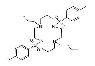 1,8-Dibutyl-4,11-bis(toluene-p-sulfonyl)-1,4,8,11-tetraazacyclotetradecane Structure