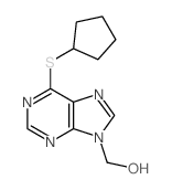 9H-Purine-9-methanol,6-(cyclopentylthio)-结构式