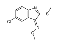 5-Chloro-2-methylsulfanyl-indol-3-one O-methyl-oxime Structure