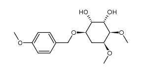 1D-(1,2,5/3,4)-5-O-(p-methoxybenzyl)-1,2-di-O-methylcyclohexanepentaol结构式