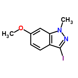 3-Iodo-6-methoxy-1-methyl-1H-indazole Structure