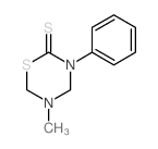 2H-1,3,5-Thiadiazine-2-thione,tetrahydro-5-methyl-3-phenyl-结构式