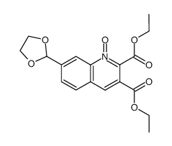 7-[1,3]Dioxolan-2-yl-1-oxy-quinoline-2,3-dicarboxylic acid diethyl ester Structure