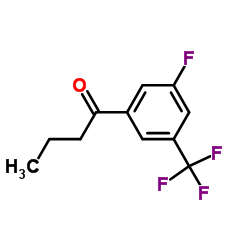 1-[3-Fluoro-5-(trifluoromethyl)phenyl]-1-butanone Structure