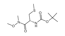 S-Methyl-Nα-(tert-butyloxycarbonyl)-cysteine-N-methoxy-N-methylamide结构式