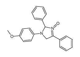 3-(4-methoxyphenyl)-1-oxido-2,5-diphenyl-2,4-dihydroimidazol-1-ium结构式