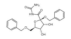 benzyl 1-allophanoyl-5-O-benzyl-1-dehydro-β-D-ribofuranoside结构式