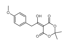 5-(1-hydroxy-2-(4-methoxyphenyl)ethylidene)-2,2-dimethyl-1,3-dioxane-4,6-dione结构式