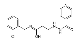 N-[(2-chlorophenyl)methyl]-3-[2-(pyridine-4-carbonyl)hydrazinyl]propanamide结构式