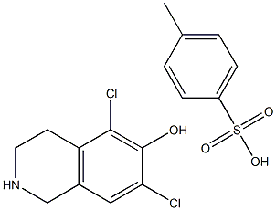 5,7-Dichloro-1,2,3,4-Tetrahydroisoquinolin-6-Ol,4-Methylbenzenesulfonate structure