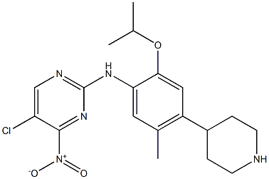 5-chloro-N-(2-isopropoxy-5-methyl-4-(piperidin-4-yl)phenyl)-4-nitropyrimidin-2-amine Structure