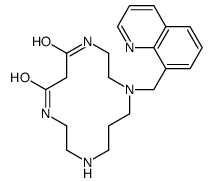 1-(quinolin-8-ylmethyl)-1,4,8,11-tetrazacyclotetradecane-5,7-dione结构式