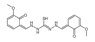 1,3-bis[(5-methoxy-6-oxocyclohexa-2,4-dien-1-ylidene)methylamino]thiourea结构式