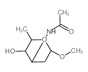 a-D-arabino-Hexopyranoside, methyl3-(acetylamino)-2,3,6-trideoxy- Structure