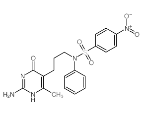 Benzenesulfonamide,N-[3-(2-amino-1,6-dihydro-4-methyl-6-oxo-5-pyrimidinyl)propyl]-4-nitro-N-phenyl- picture