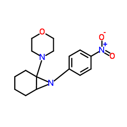 1-(4-Morpholinyl)-7-(4-nitrophenyl)-7-azabicyclo[4.1.0]heptane structure