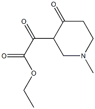 (1-Methyl-4-oxo-piperidin-3-yl)-oxo-acetic acid ethyl ester结构式