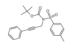 N-tert-butoxylcarbonyl-N-(3-phenylprop-2-ynyl)-(4-toluene)sulfonamide Structure