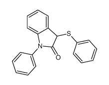 1-phenyl-3-phenylsulfanyl-3H-indol-2-one结构式