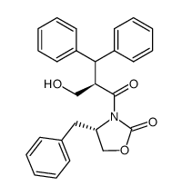 (S)-4-benzyl-3-((R)-2-(hydroxymethyl)-3,3-diphenylpropanoyl)oxazolidin-2-one结构式