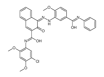 5'-chloro-3-hydroxy-2',4'-dimethoxy-4-[[2-methoxy-5-(phenylcarbamoyl)phenyl]azo]naphthalene-2-carboxanilide结构式
