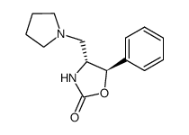 (4R,5R)-5-phenyl-4-(pyrrolidin-1-ylmethyl)oxazolidin-2-one Structure