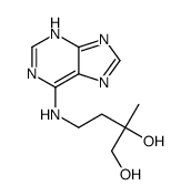 2-methyl-4-(7H-purin-6-ylamino)butane-1,2-diol结构式