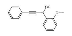 1-(2-methoxyphenyl)-3-phenyl-prop-2-yn-1-ol结构式